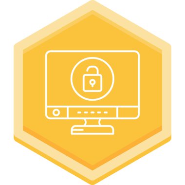 siber güvenlik vektörü simgesi modern basit tasarım illüstrasyonu