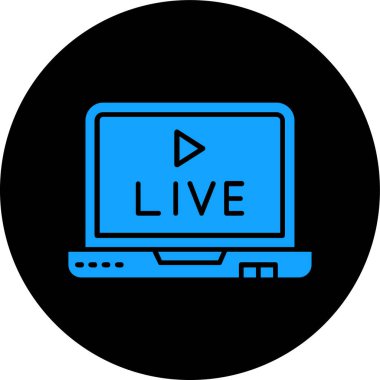 Canlı akış vektör simgesi