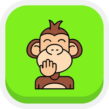 maymun duygu simgesi simgesi