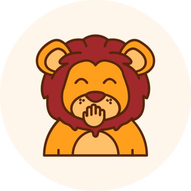 aslan başlı şirin yüz simgesi