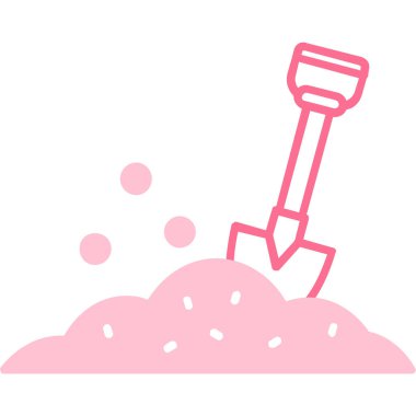 Bir kürek simgesinin vektör çizimi