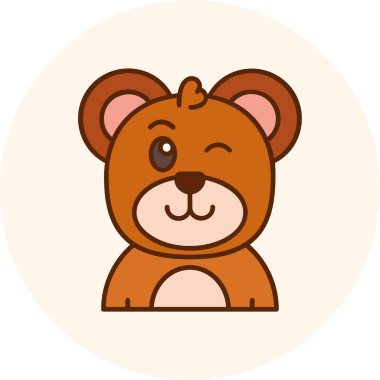 Sevimli ayı çizgi film vektör çizim grafik tasarım