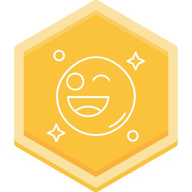 Gülümseme simgesi ile mutlu ifade