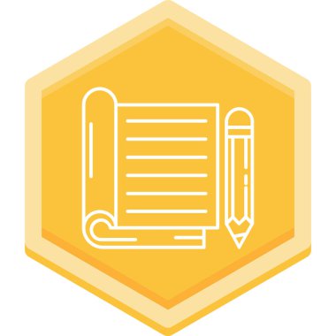 Belge modern simgesinin vektör illüstrasyonu