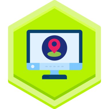 konum haritası simgesi doldurulmuş dış hat biçimi