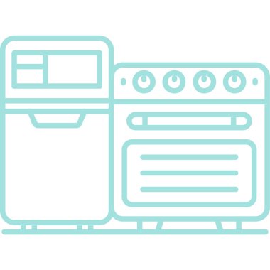 Mutfak aletleri. Basit resimleme