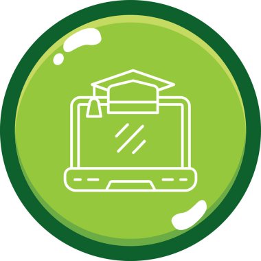 Yeşil ev simgesinin vektör illüstrasyonu