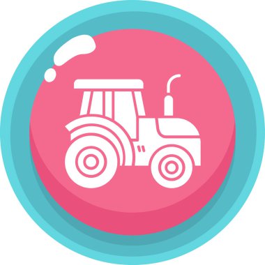 Traktör. Web simgesi basit illüstrasyon