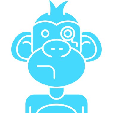 monkey web icon vector illustration