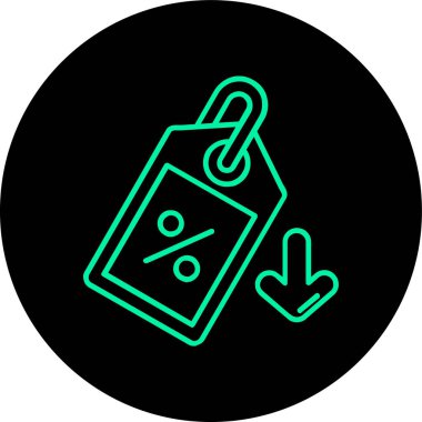 Bir alışveriş poşeti simgesinin vektör çizimi