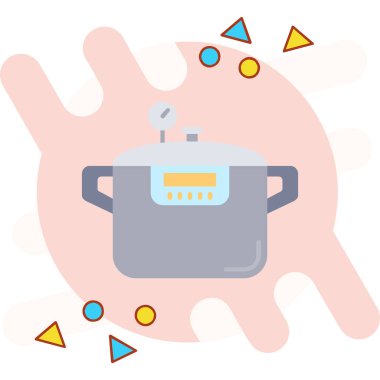 Çizgi film pişirme ikonunun vektör çizimi