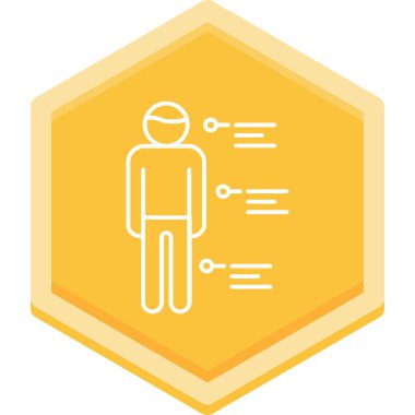 Bir insan simgesinin vektör illüstrasyonu