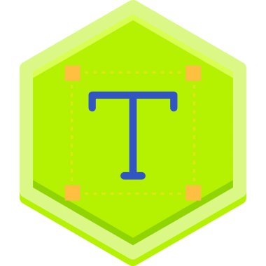 Çizgi film yeşil ve mavi ikonunun vektör çizimi