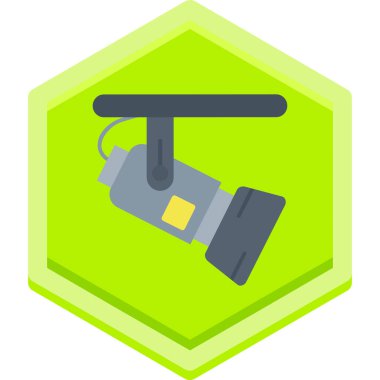 Arkaplanda izole edilmiş düz stil fener simgesi