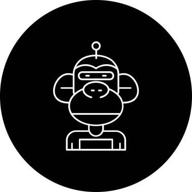 soyut arkaplan gruplandırılmış maymun simgesi