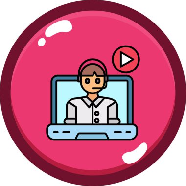 video simgesi vektör illüstrasyonu