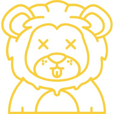 Aslan simgesi vektör illüstrasyonu