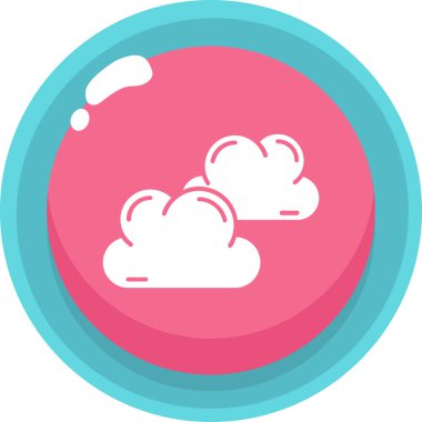 Bulut. Web simgesi basit illüstrasyon