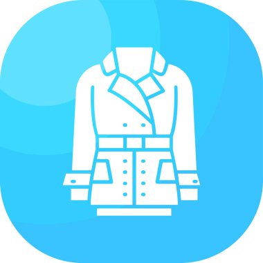 Ceket. Web simgesi basit illüstrasyon