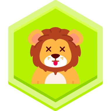 Aslan simgesi vektör illüstrasyonu