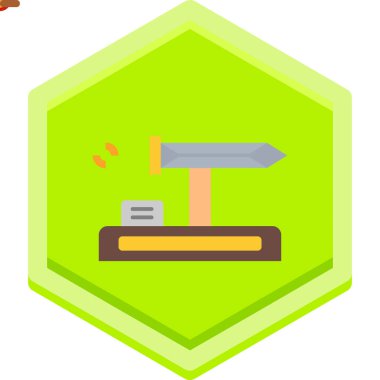 İnşaat testeresi simgesi, çizgi film tarzı