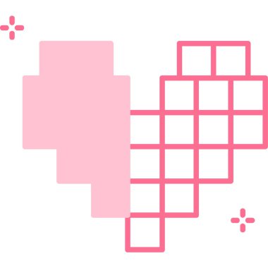 Pembe ve beyaz arkaplanın vektör çizimi