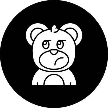 Moda tarzı izole edilmiş arkaplanda ayı simgesi