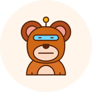 ayı ikonu vektör çizimi tasarımı