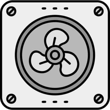 Fan simge, basit vektör çizim