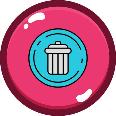 çöp simgesi vektör illüstrasyonu