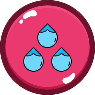 Su damlası ikonu. Web için su bırakma vektör simgesinin özet çizimi