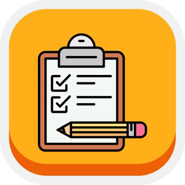 Sınav doldurulmuş eğri vektör resimleme