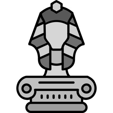 Bir robot simgesinin vektör illüstrasyonu