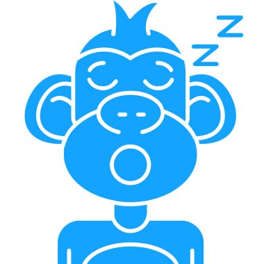 Maymun. Web simgesi basit illüstrasyon