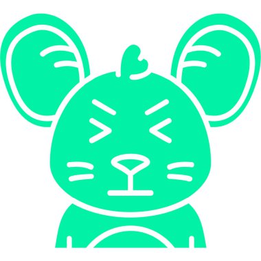 şirin fare başı ikon vektör çizimi tasarımı