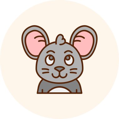 sevimli hayvan fare çizgi film vektör çizim grafik tasarım