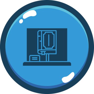 dizüstü bilgisayar simgesi, vektör illüstrasyonu