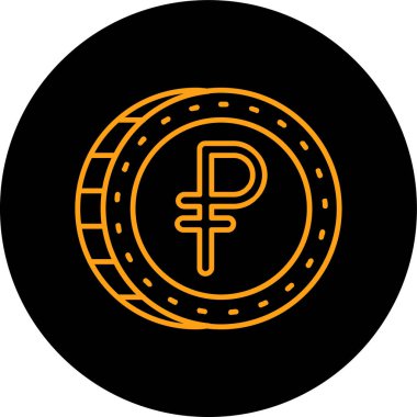 Para simgesi, vektör illüstrasyonu