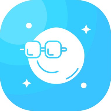 Gülümseyen beyaz bir yıldızın vektör çizimi