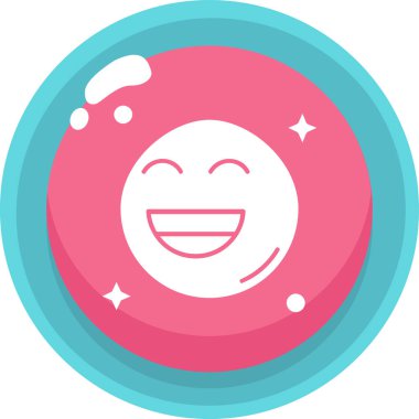 Mutlu emoji. vektör simgesi