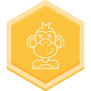 Maymun simgesi, vektör çizim