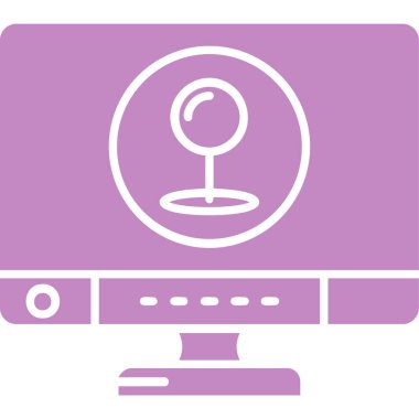 Monitör. Web simgesi basit tasarım