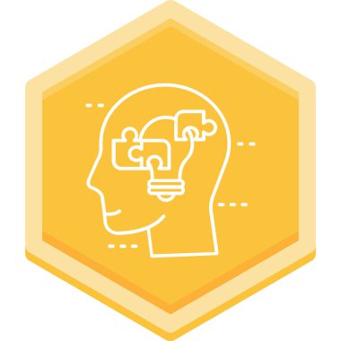 Ampul simgesi ve vektör illüstrasyonlu beyin