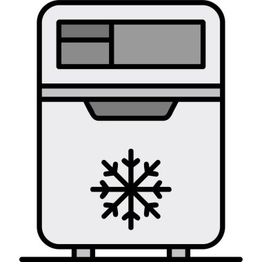 buzdolabı simgesi vektör illüstrasyonu