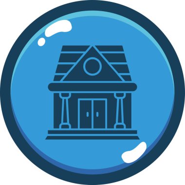 Bina. Web simgesi basit illüstrasyon