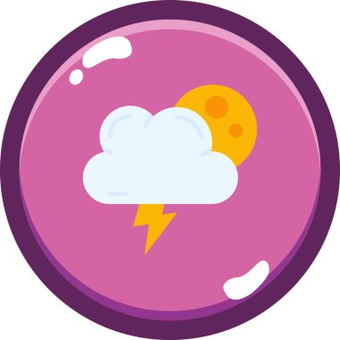 Bulut. Web simgesi basit illüstrasyon