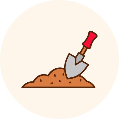 Kürek vektör simgesi modern illüstrasyon