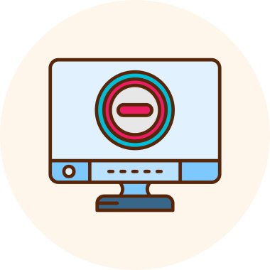 Bilgisayar ekranı. Basit resimleme