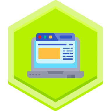 Grafik vektör simgesi ile Laptop