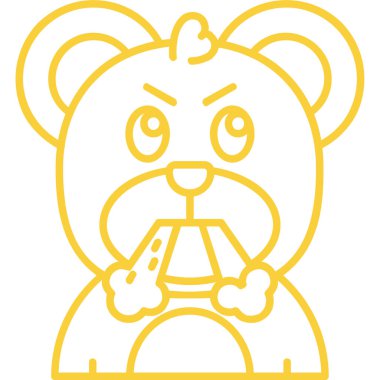 Bir ayının çizgi çizimi